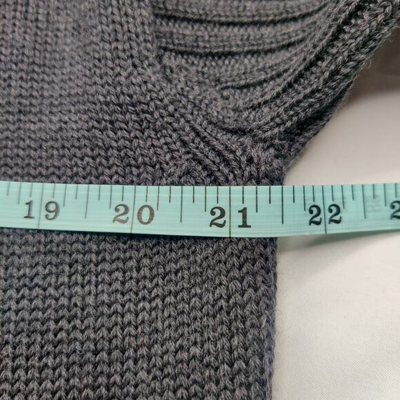 Haute Hippie 100% Merino Wool Longline Charcoal Gray Knit Open Cardigan XS/S - Picture 8 of 9